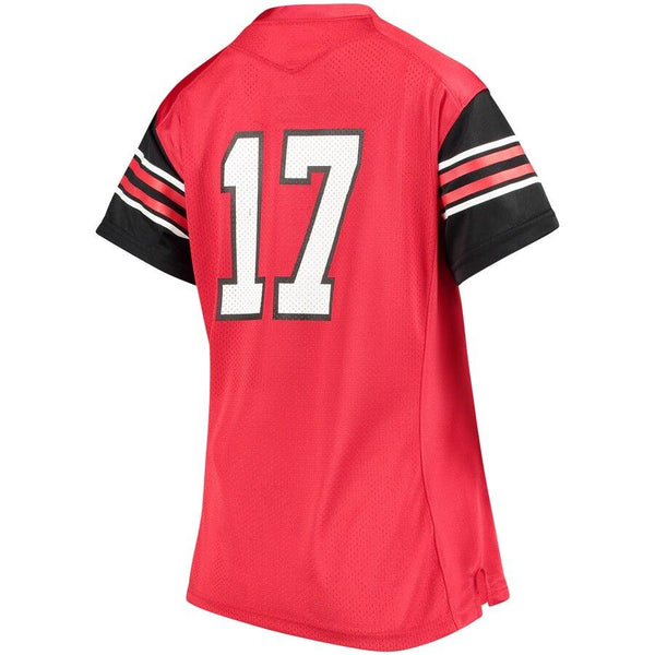 #17 Utah Utes Under Armour Women's Replica Performance Football Jersey – Red 2019
