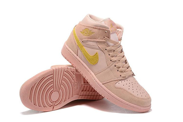 Nike Air Jordan 1 Mid 'Coral Gold' Sneaker Shoes Sale Men Size 7-12