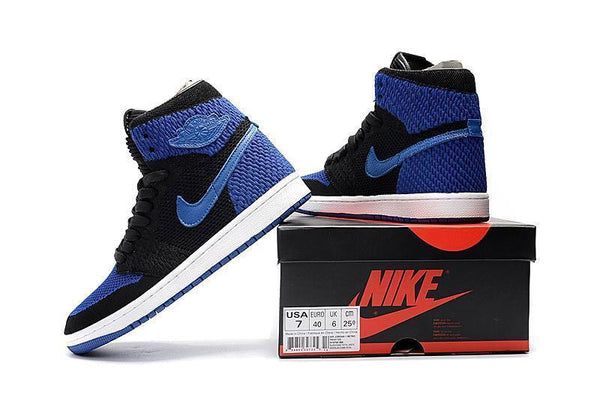 Nike Air Jordan 1 High Retro Flyknit Navy Black Shoes Basketball Men Size US 7 - 13