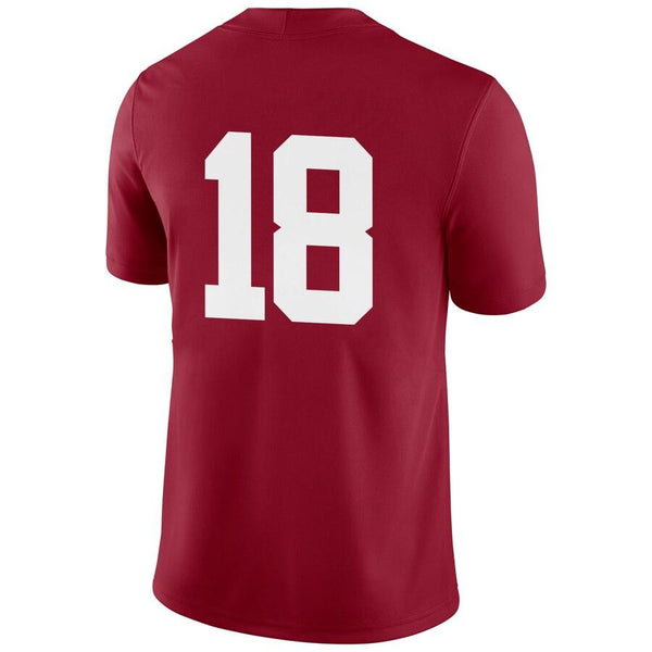 #18 Alabama Crimson Tide Football Game Jersey – Crimson 2019