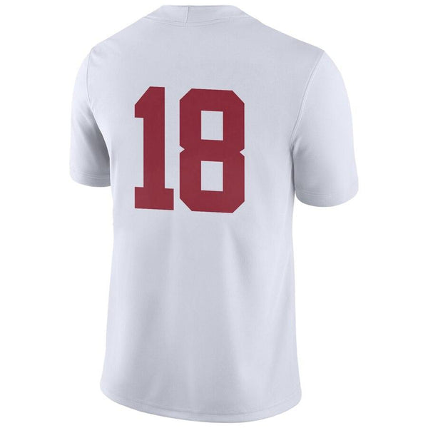 #18 Alabama Crimson Tide Football Game Jersey – White 2019