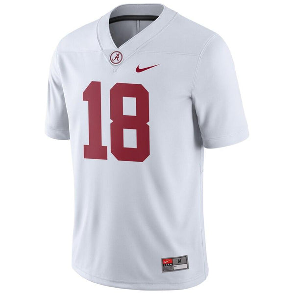 #18 Alabama Crimson Tide Football Game Jersey – White 2019