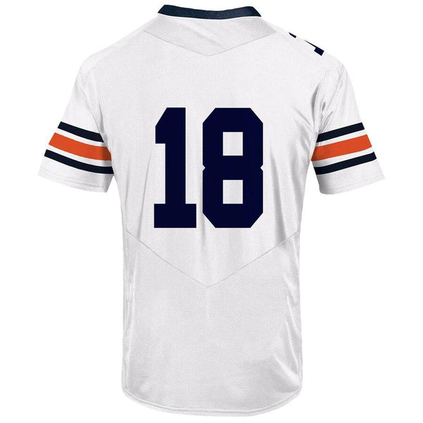 #18 Auburn Tigers Under Armour Replica Football Jersey – White 2019