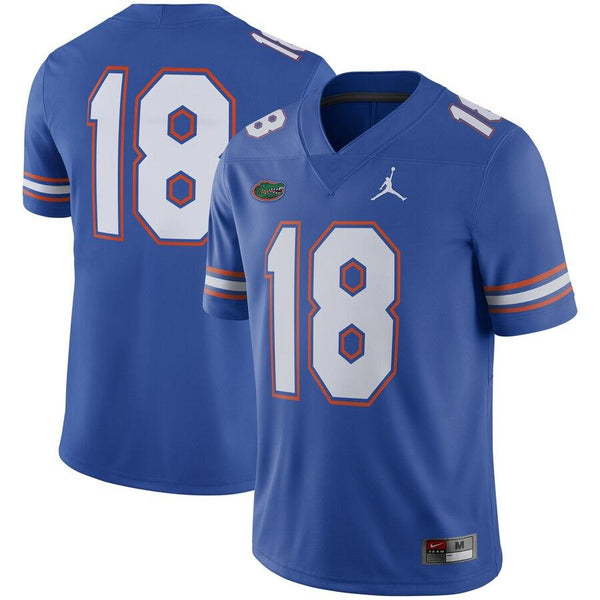 #18 Florida Gators Jordan Brand Game Football Jersey – Royal 2019
