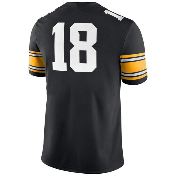 #18 Iowa Hawkeyes Game Jersey – Black 2019
