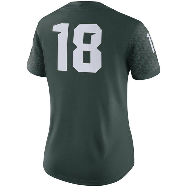#18 Michigan State Spartans Women's Game Jersey - Green 2019