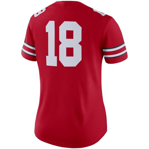 #18 Ohio State Buckeyes Women's Game Jersey - Scarlet 2019