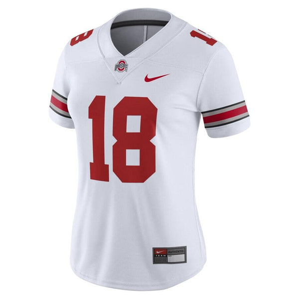 #18 Ohio State Buckeyes Women's Game Jersey - White 2019
