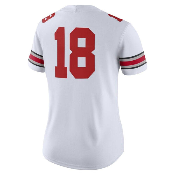 #18 Ohio State Buckeyes Women's Game Jersey - White 2019