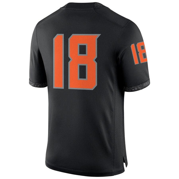 #18 Oklahoma State Cowboys Football Game Jersey – Black 2019