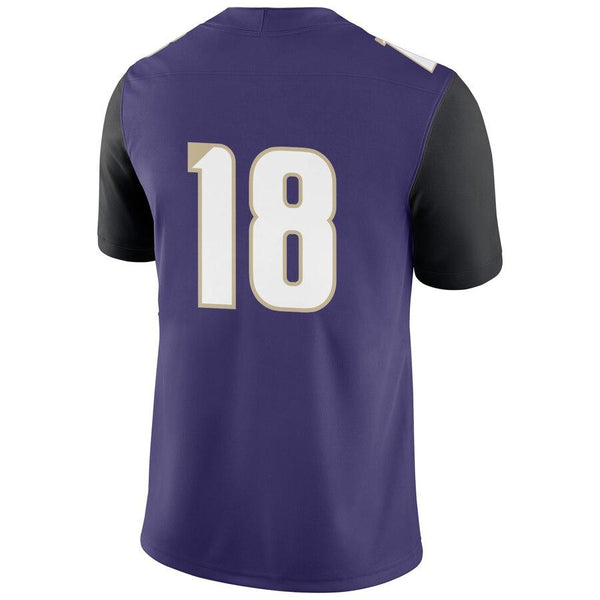 #18 Washington Huskies Football Game Jersey – Purple 2019