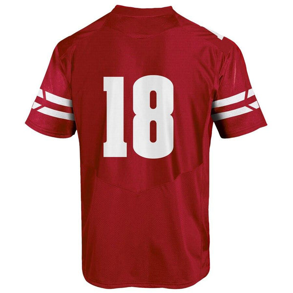 #18 Wisconsin Badgers Under Armour Replica Football Jersey – Red 2019