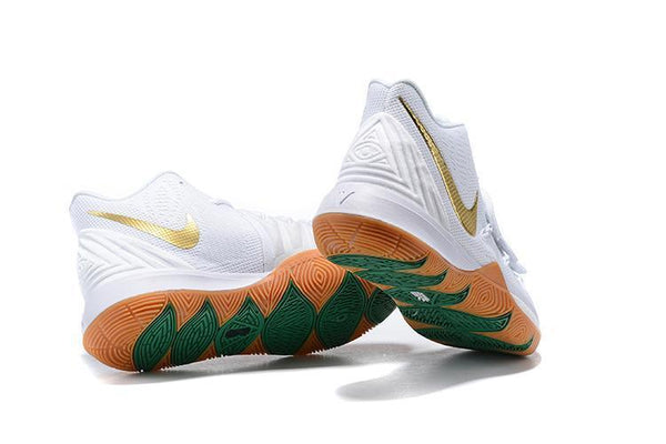 Kyrie 5 GS 'Irish' White Gold Basketball Shoes Men Sale Size US 7,8,8.5,9.5,10,11,12
