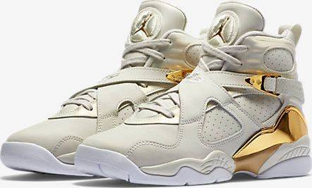 Nike Air Jordan 8 Retro C&C BG 'Trophy' Grey Gold Sneaker Shoes Sale Men Size 8-13