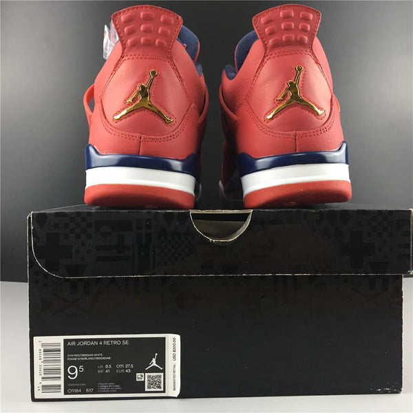 Nike Air Jordan 4 Retro FIBA Gym Red Men Shoes Sale Size US 7, 8, 8.5, 9, 10, 11, 12, 13