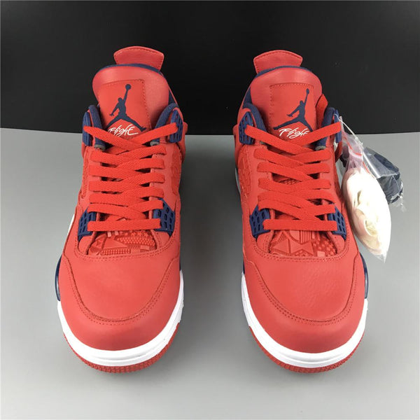 Nike Air Jordan 4 Retro FIBA Gym Red Men Shoes Sale Size US 7, 8, 8.5, 9, 10, 11, 12, 13