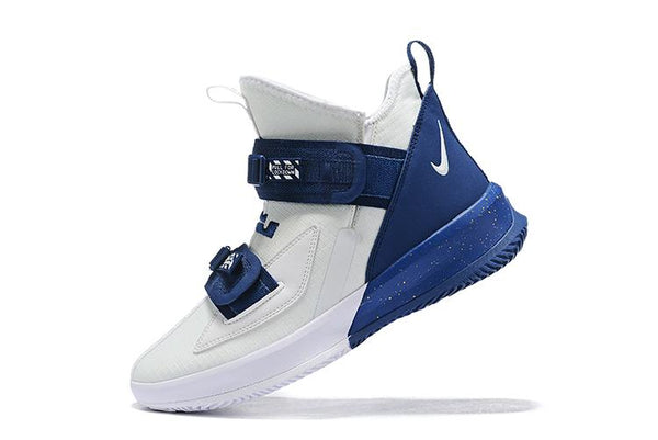 Nike Lebron Soldier XIII 13 White/Navy Men Sneaker Shoes Sale Size US7,8,8.5,9,10,11,12