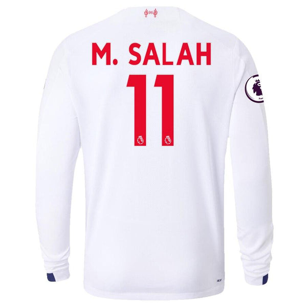 Mohamed Salah Liverpool New Balance 2019/20 Away Replica Long Sleeve Player Jersey – White 2019