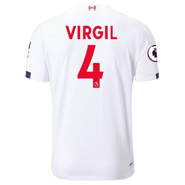 Virgil Van Dijk Liverpool New Balance Youth 2019/20 Away Replica Stadium Player Jersey – White 2019