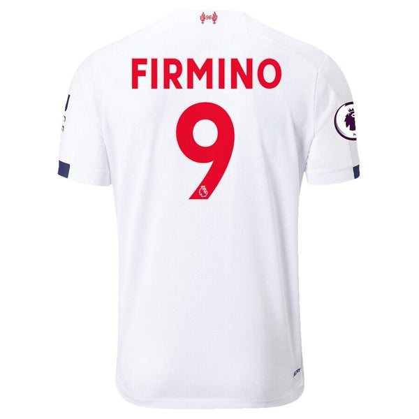 Roberto Firmino Liverpool New Balance Youth 2019/20 Away Replica Stadium Player Jersey – White 2019