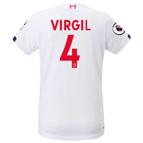 Virgil Van Dijk Liverpool New Balance Women's 2019/20 Away Replica Stadium Player Jersey – White 2019
