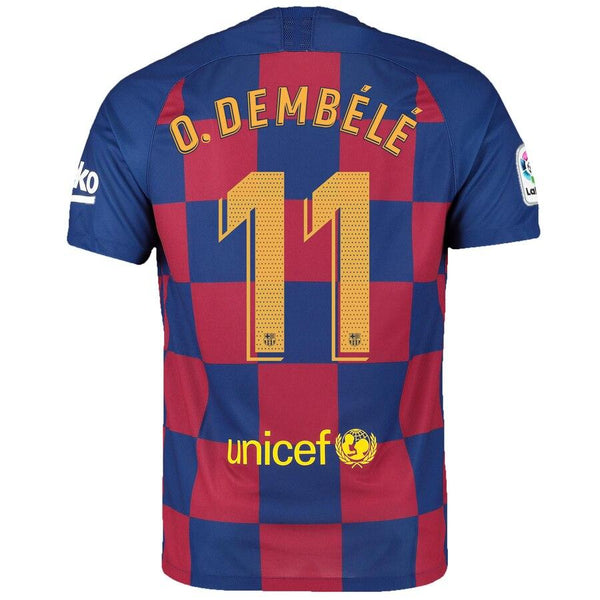 Ousmane Dembélé Barcelona 2019/20 Home Breathe Stadium Replica Jersey - Royal 2019