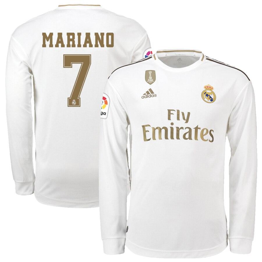 Mariano Díaz Mejía Real Madrid 2019/20 Home Long Sleeve Player Jersey – White 2019