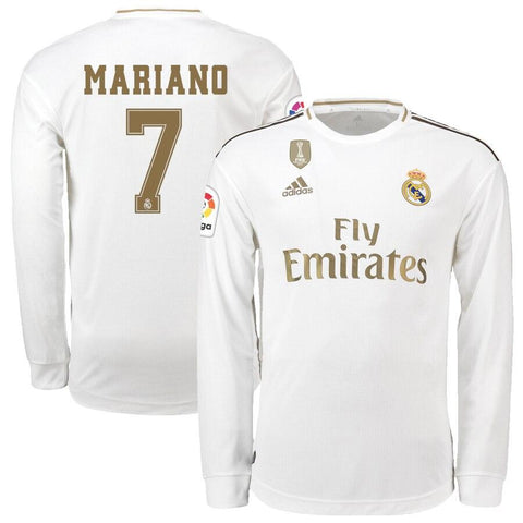 Mariano Díaz Mejía Real Madrid 2019/20 Home Long Sleeve Player Jersey – White 2019