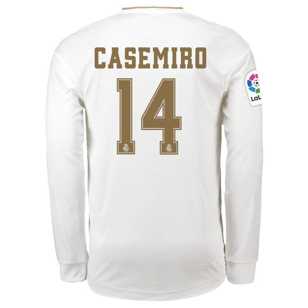Carlos Casemiro Real Madrid 2019/20 Home Long Sleeve Player Jersey – White 2019