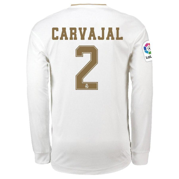 Daniel Carvajal Real Madrid 2019/20 Home Long Sleeve Player Jersey – White 2019