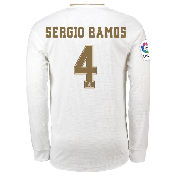 Sergio Ramos Real Madrid 2019/20 Home Long Sleeve Player Jersey – White 2019
