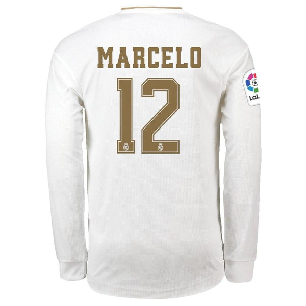 Marcelo Vieira da Silva Real Madrid 2019/20 Home Long Sleeve Player Jersey – White 2019