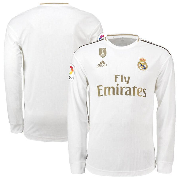 Real Madrid 2019/20 Home Replica Long Sleeve Jersey – White 2019