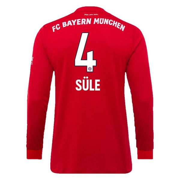 Niklas Süle Bayern Munich 2019/20 Home Replica Long Sleeve Player Jersey – Red 2019