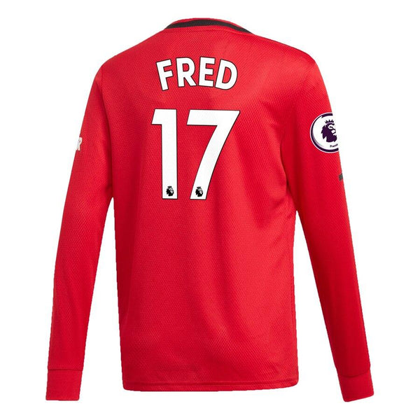 Fred Manchester United Youth 2019/20 Home Replica Long Sleeve Player Jersey – Red 2019
