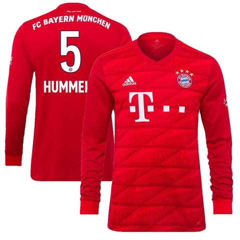 Mats Hummels Bayern Munich 2019/20 Home Replica Long Sleeve Player Jersey – Red 2019