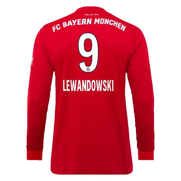 Robert Lewandowski Bayern Munich 2019/20 Home Replica Long Sleeve Player Jersey – Red 2019