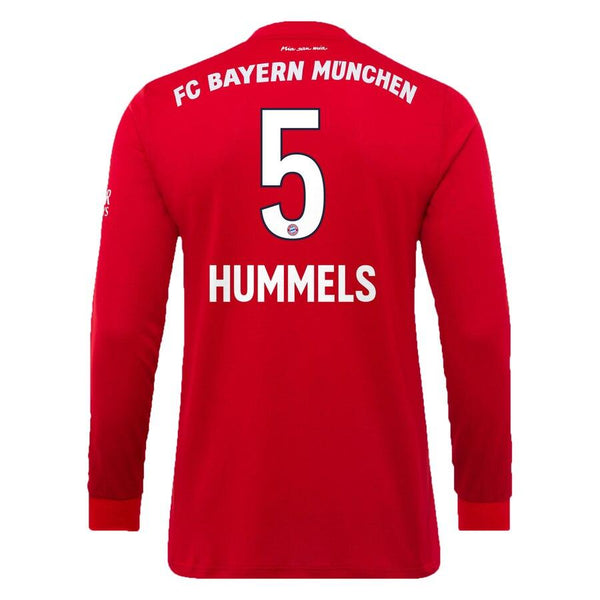 Mats Hummels Bayern Munich 2019/20 Home Replica Long Sleeve Player Jersey – Red 2019