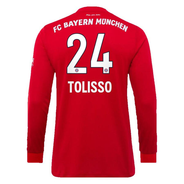 Corentin Tolisso Bayern Munich 2019/20 Home Replica Long Sleeve Player Jersey – Red 2019