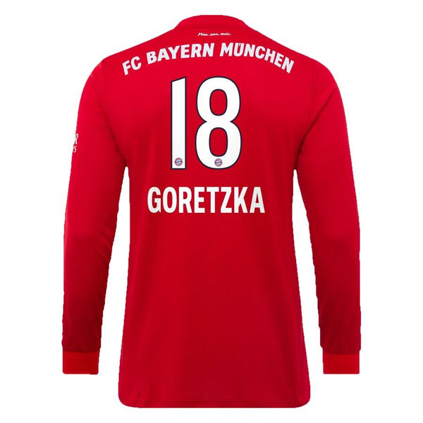Leon Goretzka Bayern Munich 2019/20 Home Replica Long Sleeve Player Jersey – Red 2019