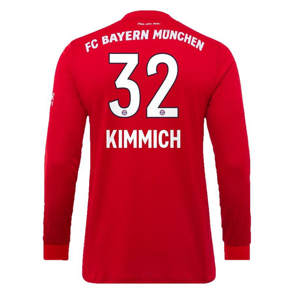 Joshua Kimmich Bayern Munich 2019/20 Home Replica Long Sleeve Player Jersey – Red 2019