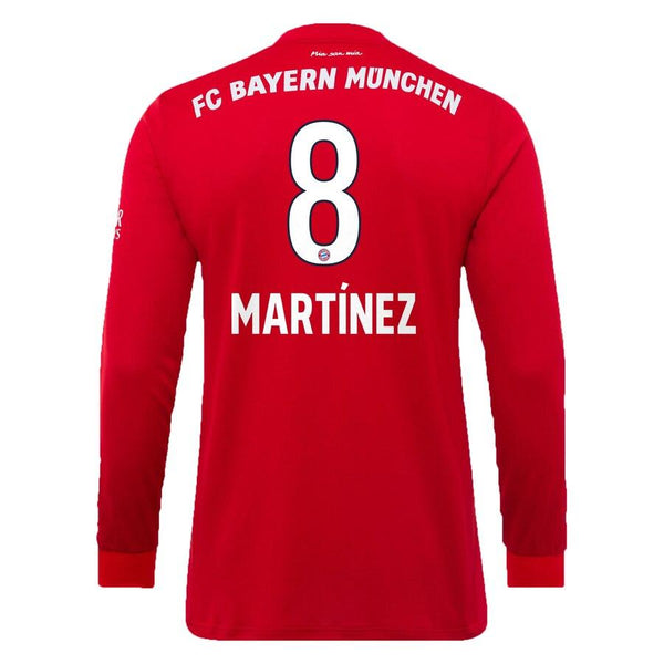 Javi Martínez Bayern Munich 2019/20 Home Replica Long Sleeve Player Jersey – Red 2019