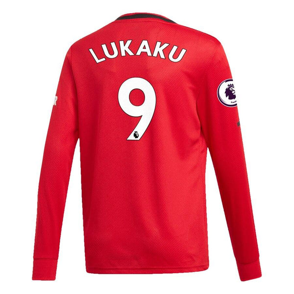 Romelu Lukaku Manchester United Youth 2019/20 Home Replica Long Sleeve Player Jersey – Red 2019