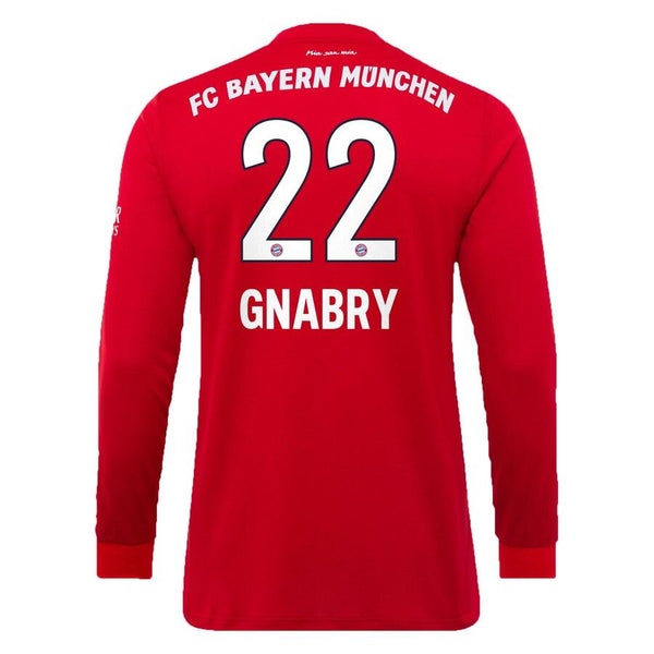 Serge Gnabry Bayern Munich 2019/20 Home Replica Long Sleeve Player Jersey – Red 2019