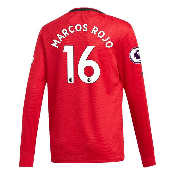 Marcos Rojo Manchester United Youth 2019/20 Home Replica Long Sleeve Player Jersey – Red 2019