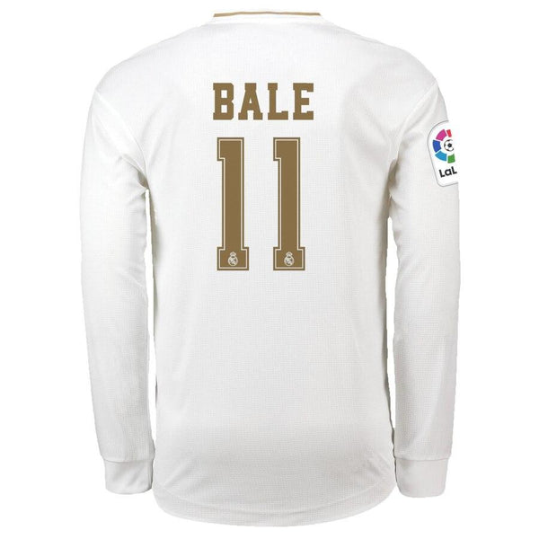 Gareth Bale Real Madrid 2019/20 Home Replica Long Sleeve Player Jersey – White 2019