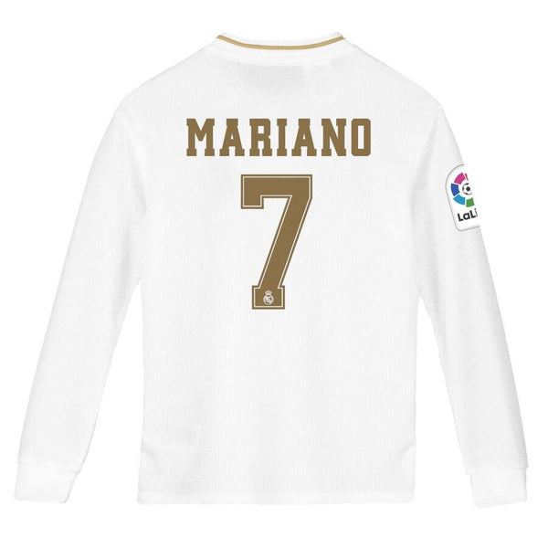 Mariano Díaz Mejía Real Madrid Youth 2019/20 Home Replica Long Sleeve Player Jersey – White 2019