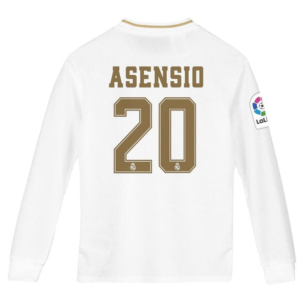 Marco Asensio Real Madrid Youth 2019/20 Home Replica Long Sleeve Player Jersey – White 2019