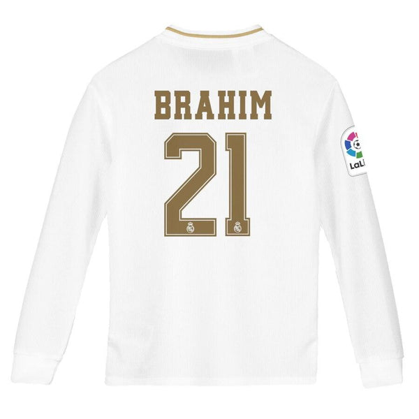 Brahim Díaz Real Madrid Youth 2019/20 Home Replica Long Sleeve Player Jersey – White 2019