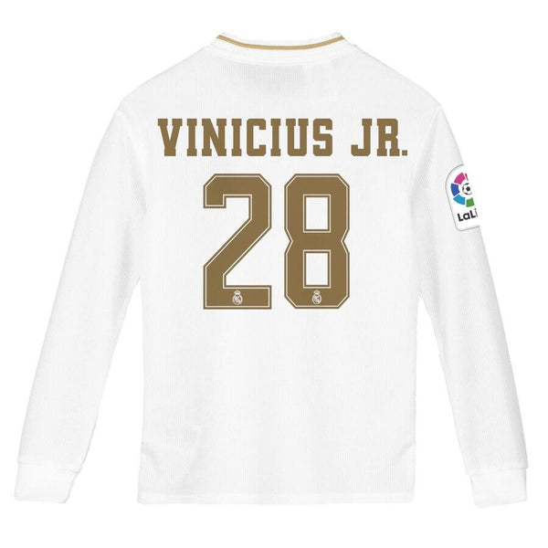 Vinícius Júnior Real Madrid Youth 2019/20 Home Replica Long Sleeve Player Jersey – White 2019